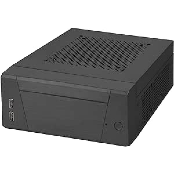 SilverStone tehnoloģija SST-ML10B Milo Mini-ITX kompaktais HTPC galddatora korpusa modulārais dizains ietver VESA montāžas plāksni melnu