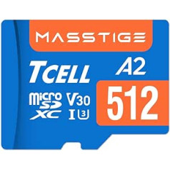 TCELL Masstige microSDXC A2 U3 V30 USH-I Read 170MB/s Write Speed 125MB/s Full HD & 4K UHD Video Memory Card SD Card for Camera, Mobile Phone, Galaxy, Drone, Dash Cam, Gopro, Tablet, PC with Adapter