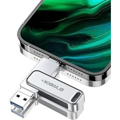 BLANBOK+ USB ārējā atmiņas karte tālrunim Photostick USB dublējums tālrunim/pad/Android/personālajam datoram (128G)