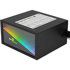 AeroCool MIRAGEGOLD750, datora barošanas avots 750 W, RGB Infinity Mirror, 80Plus Gold, japāņu kondensatori, melns