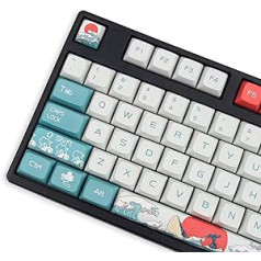 Anime Keycaps 108 PBT Heat Sublimation XDA Profile Japanese Coral Sea Keycap for Cherry Mx Gateron Kailh Switch Mechanical Keyboard 61/64/84/87/104/108 Layout