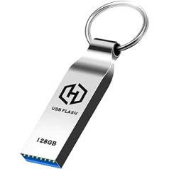 pacegre USB zibatmiņa 128 GB liela ātruma atmiņas karte USB zibatmiņas disks ar atslēgu piekariņu Ūdensizturīgas USB zibatmiņas 128 GB metāla datu krātuve personālajam datoram, klēpjdatoram, datoram