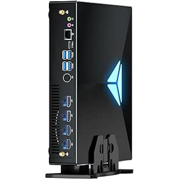 Kinupute Mini PC Gaming, Galddatora Core i9-9900KF 8 kodoli līdz 5,0 GHz, Windows 11 Pro, 64G DDR4| 2T M.2 NVME SSD, GeForce RTX3050 8G, C tipa/HDMI/DP porti, četri displeji, 8K@60Hz, WiFi6E/BT5.3