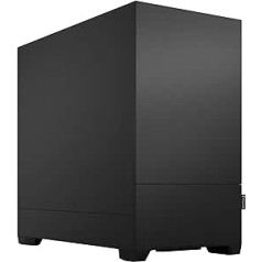 Fractal Design Pop Mini Silent Black – Solid - Bitumen Side Panels and Sound-dampening Foam - Three 120 mm Aspect 12 Fans Included – mATX Silent PC Case