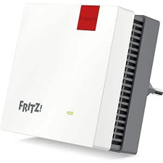 AVM FRITZ!Repeater 1200 AX (Wi-Fi 6 atkārtotājs ar divām radio vienībām: 5 GHz josla (līdz 2400 Mbps), 2,4 GHz josla (līdz 600 Mbps), vācu versija)