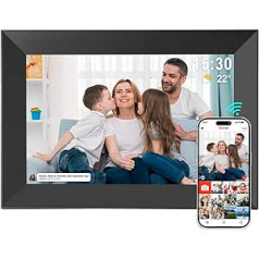 Golony WiFi digitālais foto rāmis, 10,1 collu digitālais foto rāmis, 1280 x 800 IPS LCD skārienekrāns, 32 GB iekšējā atmiņa, automātiska pagriešana, acumirklī kopīgojiet mirkļus, izmantojot lietotni Frameo, melns