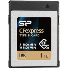 Silicon Power CFexpress Type B atmiņas karte 1TB līdz 1800MB/s Lasīšanas Minimālais rakstīšanas ātrums 1500MB/s