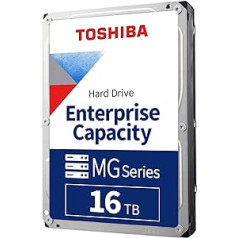 Toshiba 16 TB uzņēmuma iekšējais cietais disks — MG sērijas 3,5 collu SATA HDD galvenais serveris un krātuve, uzticama darbība visu diennakti, hipermēroga un mākoņkrātuve (MG08ACA16TE)