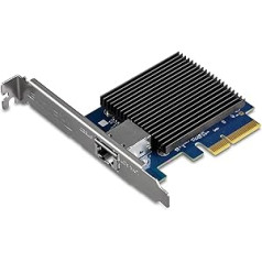 TRENDnet TEG-10GECTX10 Gigabit PCIe Netzwerkadapter, Unterstützt 802.1Q VLAN, standarta un atslāņošanās inbegriffen, Windows, Windows Server, Linux, NBase-T