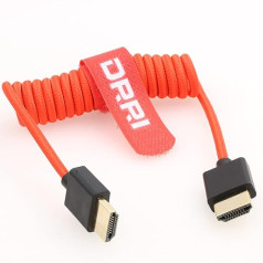 DRRI 8K HDMI to HDMI 2.1 Ultra High Speed Braided Coiled Cable for Sony A7III a7s3, Atomos Ninja V