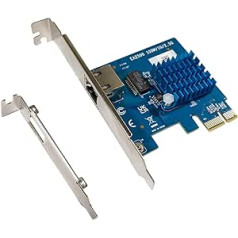 goCoax 2.5GBase-T PCIe tīkla adapteris, RTL8125B, 2500/1000Mbps, PCI Express Gigabit Ethernet karte, RJ45, atbalsts PXE operētājsistēmai Windows/Linux/MAC, viens