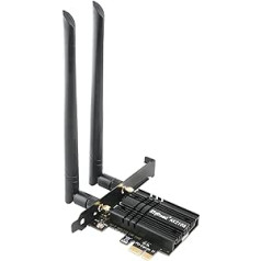 Ziyituod WLAN karte, Intel AX210 WiFi 6E Bluetooth5.3, līdz 5400 Mbit/s trīsjoslu (6G/5G/2.4G) WLAN PCIe WiFi 6 karte operētājsistēmai Windows 11/10 (64 biti)