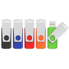 KEXIN 64 GB USB Stick Pack of 5 USB 3.0 USB Sticks Memory Stick USB Colourful