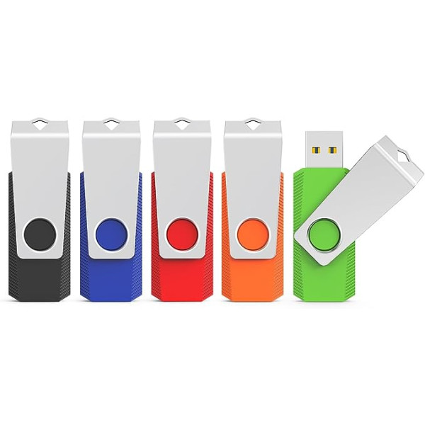 KEXIN 64 GB USB Stick Pack of 5 USB 3.0 USB Sticks Memory Stick USB Colourful