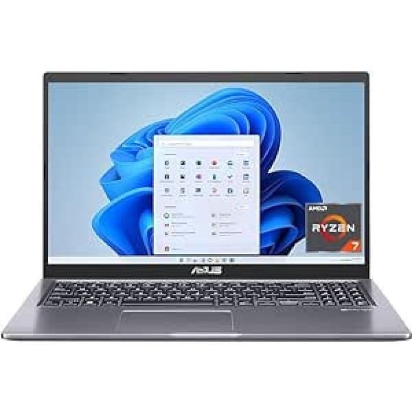 ASUS Vivobook 15 klēpjdators | 15,6 collu FHD pretatspīduma IPS displejs | AMD Ryzen 7 5700U | 16 GB RAM | 512 GB SSD | AMD Radeon | Windows 11 | QWERTZ tastatūra | Šīfera pelēks