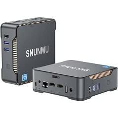 Mini dators Windows 11 Pro, 8 GB LPDDR4 128 GB M.2 SATA SSD Celeron J4125 (līdz 2,70 GHz), mini galddators UHD 4K @ 60 Hz USB Dual WiFi BT4.2, Gigabit Ethernet, trīskāršā displeja mikro mājas biroja dators