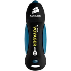 Corsair Voyager 256GB 256GB USB 3.0 (3.1 Gen 1) Type A Schwarz, Blau USB-Stick — USB-stick (256 GB, USB 3.0 (3.1 Gen 1), Type A, 190 MB/s, Kappe, Schwarz, Blau)