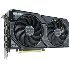 ASUS Dual GeForce RTX 4060 Ti OC Edition 16 GB GDDR6 spēļu grafikas karte (Nvidia RTX4060 Ti DLSS 3, PCIe 4.0, 1x HMDI 2.1a, 3x DisplayPort 1.4a, melns, DUAL-RTX4060TI-O16)