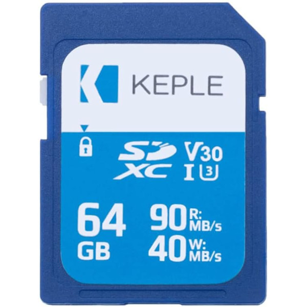 Keple 64 GB SD Memory Card Quick Speed Memory Card for Sony Cyber-Shot RX-100 III/II/IV, DSC-RX10, DSC-TF1 SLR Camera 64 GB Storage Class 10 UHS-1 U1 SDXC Card for HD Videos and Photos