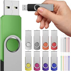 USB Stick 3.0 USB Flash Drive 8GB Pack of 10 Flash Memory Pens - 8 Giga Metal Pendrive Stylish Portable USB Flash Drive - FEBNISCTE Colourful 8GB Pen Drive Cheap USB 3.0 Flash Drive