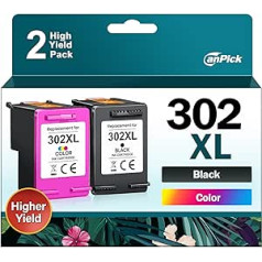 302XL Printer Cartridges for HP 302 Printer Cartridges Multipack for HP 302 XL DeskJet 3630 3636 3638 3639 1110 2130 3633 Envy 4525 4520 4522 4527 OfficeJet 3831 3830 3833 5230 (Black and Colour)