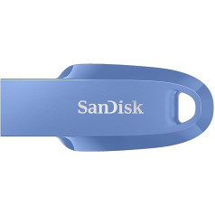 SanDisk Ultra Curve 3.2 zibatmiņas disks 512 GB (RescuePRO Deluxe, ātrums līdz 100 MB/s, atslēgu piekariņa cilpa) — zils