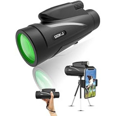 Monocular DDKJ HD 12 x 50 Monocular Binoculars, Mini Telescope Monocular Scope, Mobile Phone Holder & Tripod, Monocular Mobile Phone for Bird Watching, Hunting, Concert, Sightseeing