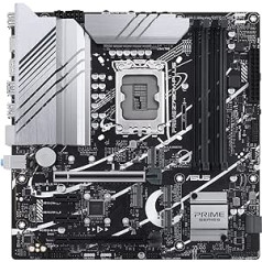 ASUS Prime Z790M-Plus LGA 1700 (Intel 14., 12. un 13. paaudzes) microATX mātesplate (PCIe 5.0, 3 x M.2 sloti, 10+1 DrMOS, DDR5, 1GB LAN, DP, USB 3.2 USB Gen2 Type-C). 3.2. 1. paaudze