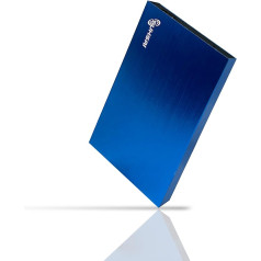 SUHSAI Portable External Hard Drive USB 2.0 HDD Storage Drive 200GB Ultra Slim Metal Design High Speed Data Transfer Hard Drive Compatible with PC, Mac, Windows, Desktop (Blue)