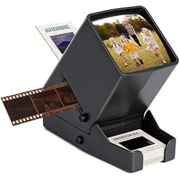 LED Slide Viewer for Old Slides, 35 mm Negative and Slide Projector Slide Viewer, with 3x Magnification and USB Power Cable