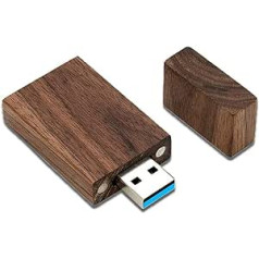 64 GB USB zibatmiņa 3.0 aus Holz, JBOS USB zibatmiņa, 64 GB, 3.0, Super-Speed, USB-stick, 64 GB, elegants, zibatmiņas disks, zibatmiņas disks, Geschäftsgeschenk vai Geschenk für Freunde, Walnuss, Schwarz
