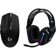 Logitech G 305 Lightspeed bezvadu spēļu pele + Logitech G733 Lightspeed bezvadu spēļu austiņas ar galvas saiti