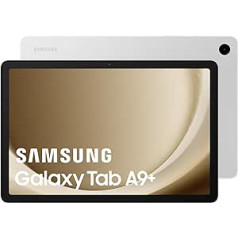 Samsung Galaxy Tab A9+ Android planšetdators, 64 GB atmiņa, 11 collu ekrāns, WiFi, 3D skaņa, sudraba krāsa