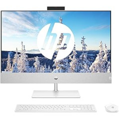 HP Pavilion All-in-One galddators | 27 collu QHD displejs | AMD Ryzen™ 7 5700U | 16 GB DDR4 RAM | 1 TB SSD | AMD Radeon™ grafikas bloks | Windows 11 sākums | Balts