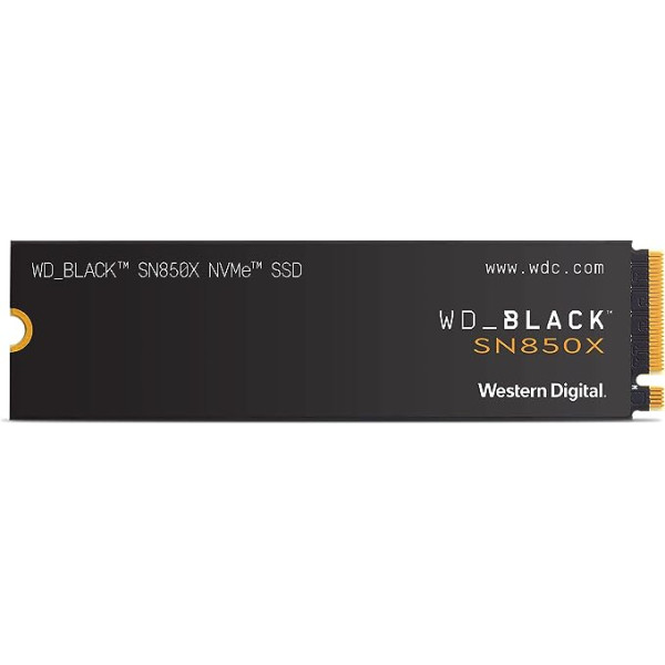 WD_BLACK SN850X NVMe SSD 4TB iekšējais SSD (spēļu atmiņa, PCIe Gen4 tehnoloģija, lasīšanas ātrums 7300 MB/s, rakstīšanas ātrums 6600 MB/s) Melns