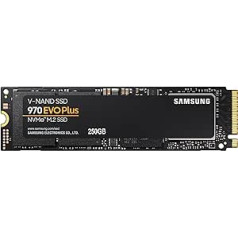 Samsung 970 EVO Plus NVMe M.2 250 GB iekšējais SSD ar līdz pat 3500 MB/s lasīšanas ātrumu