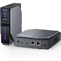 ACEMAGIC S1 Mini PC Intel N97 CPU (up to 3.6 GHz), 16GB DDR4 RAM 512GB M.2 SSD Mini Computer with LCD Screen, Vertical Mini Desktop PC with RGB Light, WiFi 6/BT 5.2/4K UHD/Dual LAN for Home/Office