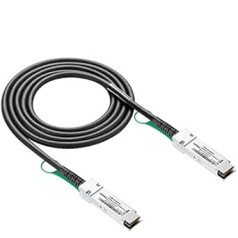 40G QSFP+ DAC kabelis, 40GBASE-CR4 pasīvās tiešās pievienošanas vara Twinax QSFP kabelis priekš Cisco QSFP-H40G-CU5M, Meraki MA-CBL-40G-5M, Mikrotik, QNAP, atvērtie slēdži, 5 metri (16,5 ft)