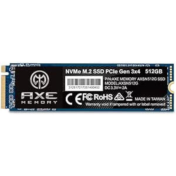 AXE MEMORY 512GB NVMe M.2 2280 PCIe Gen 3x4 Internal Solid State Drive (SSD)