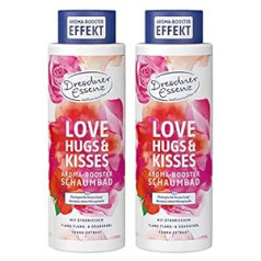 Dresdner Essenz Love, Hugs and Kisses пена для ванны, 2 x 500 мл, веганские добавки для ванны, упаковка из 2 шт.