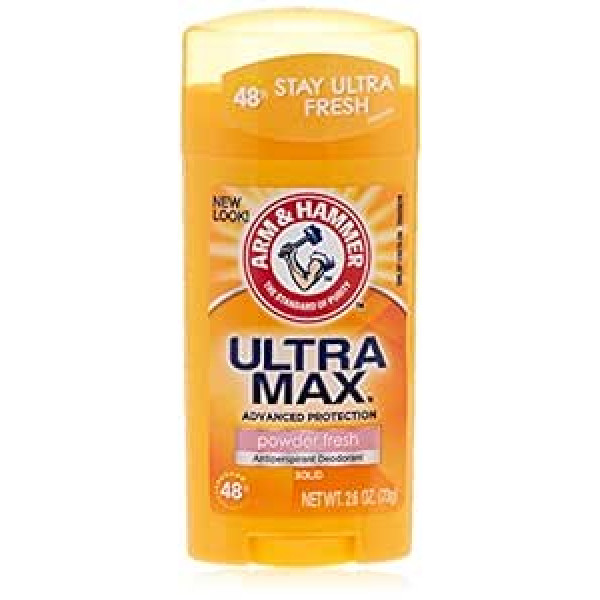 Arm & Hammer Ultramax Dezodorants Antiperspirant Invisible, Dezodorants Stick, Powder Fresh - 2,6 oz.