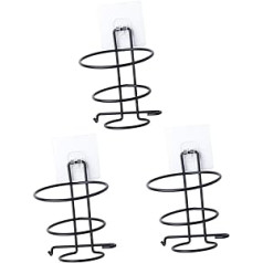 ‎Minkissy minkissy Hair Dryer Holder for Wall Mounting Hair Dryer Holder Storage of a Hair Dryer Stand Hair Dryer Holder Storage Shelf Pack of 3