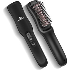 Afunso Мини-щетка для волос, беспроводная щетка для выпрямления, электрическая керамическая щетка для прямых волос, портативная аккумуляторн