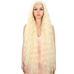 Style Icon Wig Lace Front Wigs 41 Inches Super Long Curly Wavy Wigs Synthetic Wig 6 Inches Deeper Middle Part Wig with Baby Hair 150% Density (41 Inches, 613)