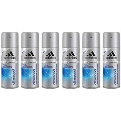 Adidas Climacool Anti-Perspirant Deodorant Body Spray for Men – Effective Moisture and Odour Control up to 48 Hours, Pack of 6 (6 x 150 ml)