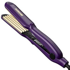 Dshow Ceramic Crepe Iron for Hair Crimping Iron for Hair Straightener Hair Straightener Crepe Iron and Quick Heating for Straight and Crimper Hair (Purple)