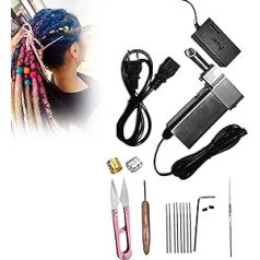 ALSUP Dreadlocks Maker Electric Dreadlock Machine for Loc, 6-16 mm Crochet Twisting Braiding Machine with 6 Heads, for DIY Your Own Synthetic or Human Hair Locs Style Lightweight, 8 mm