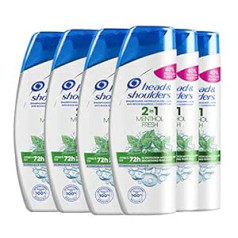 Head & Shoulders Head &Shoulders, Menthol Fresh 2-в-1 Шампунь и кондиционер против перхоти глубоко очищает волосы и кожу головы Формула 2-в-1 6 x 270 мл