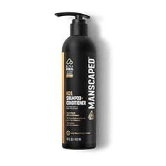 Manscaped Refining The Gentleman MANSCAPED™ 2-in-1 šampūns un kondicionieris, UltraPremium formula ar jūras brūnaļģēm, kokosriekstu ūdeni, alveju matu barošanai un mitrināšanai (16 unces alumīnija pudele)