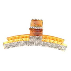 Glamour Girlz 9cm 3 rindu izliekta Diamante matu spīle, brūna